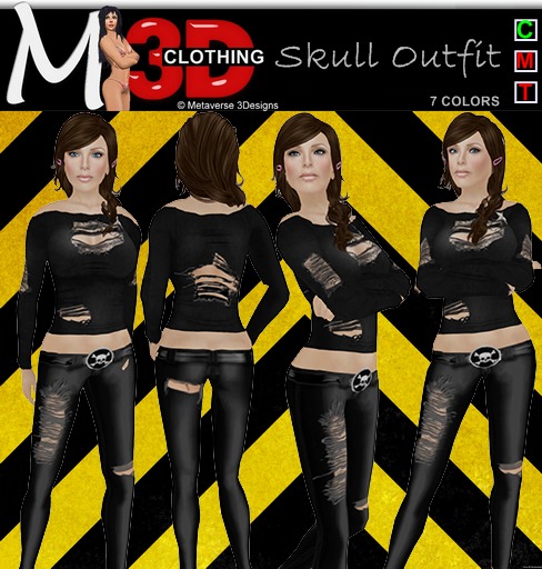 M3D Skull Ripped Outfit