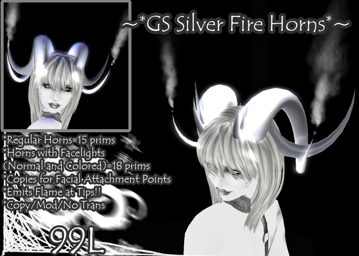~*GS Silver Fire Horns *~