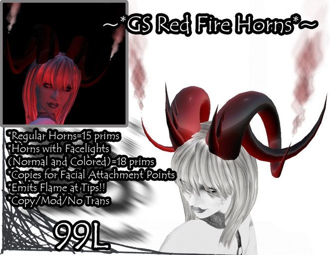 ~*GS Red Fire Horns *~ 