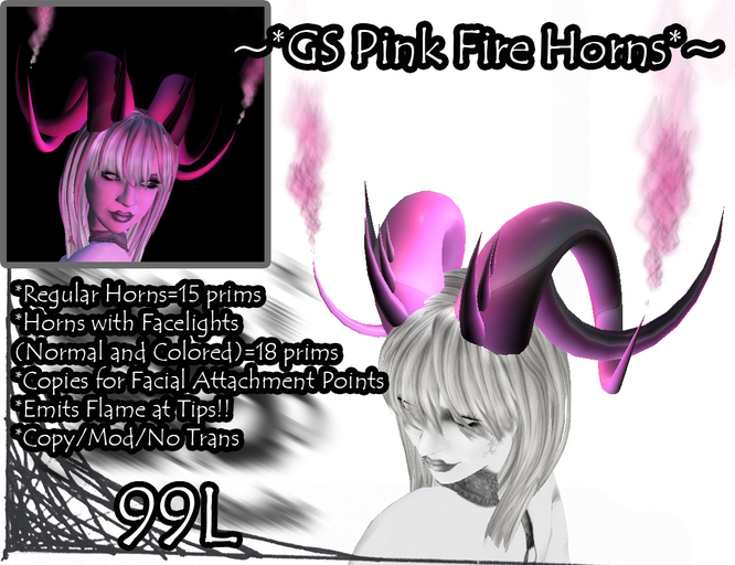 ~*GS Pink Fire Horns*~