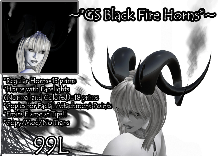 ~*GS Black Fire Horns *~