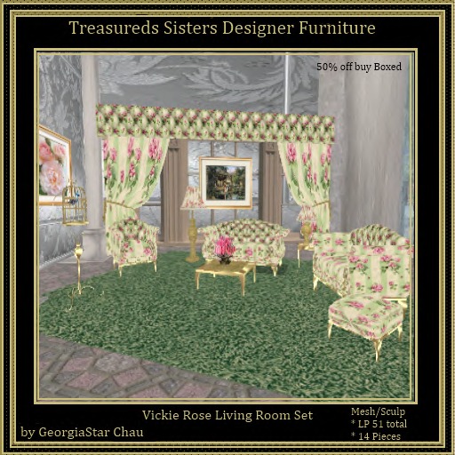 G!Vickie Rose Living Room Set
