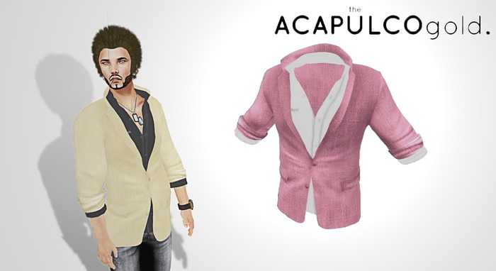 ::theACAPULCOgold.::_Escobar_Jacket&Shirt PINK/WHITE