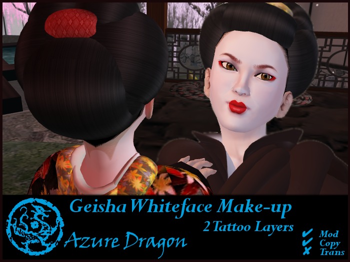 *Azure Dragon* Geisha Makeup Tattoo