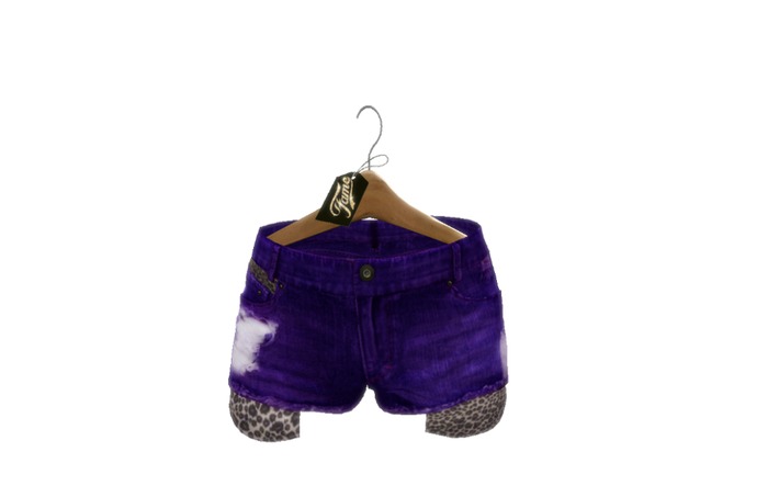 ---::[[F A M E]]::---LeopardV1-Purple-MeshLadiesPocketShorts