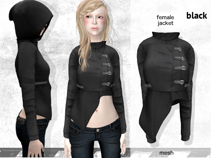 cloud - postapo female jacket - black