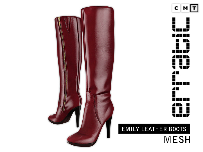 erratic / emily - leather boots / cherry