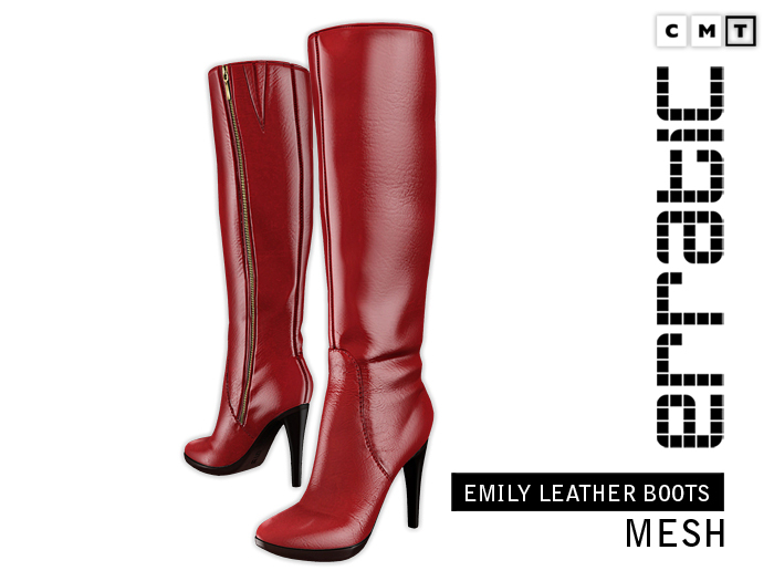 erratic / emily - leather boots / red