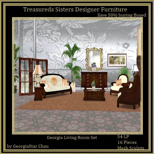 G! Georgia Living Room Set MESH/Sculpt