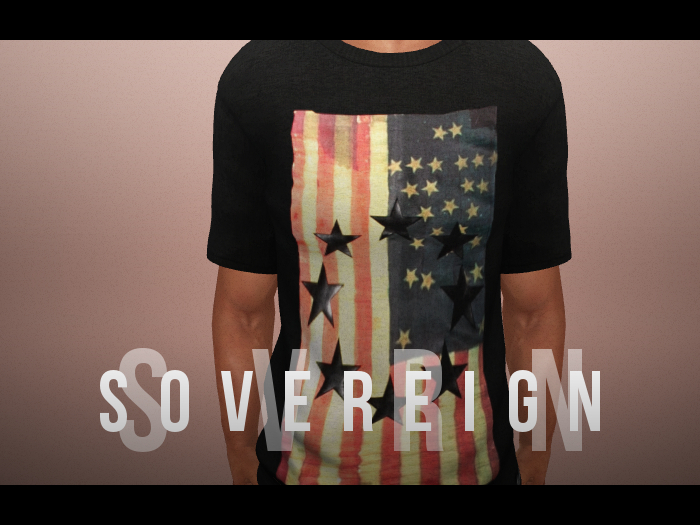 SVRN. Embossed Flag Tee.