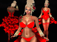 "SELVA DESINGS COSTUMES" SALSA PARTY OUTFIT WOMAN