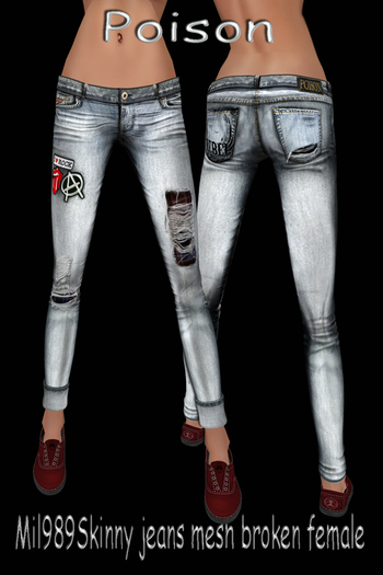 >>>Poison<<< Mil989Skinny jeans mesh_broken_female