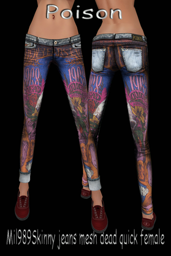 >>>Poison<<< Mil989Skinny jeans mesh_dead quick_female