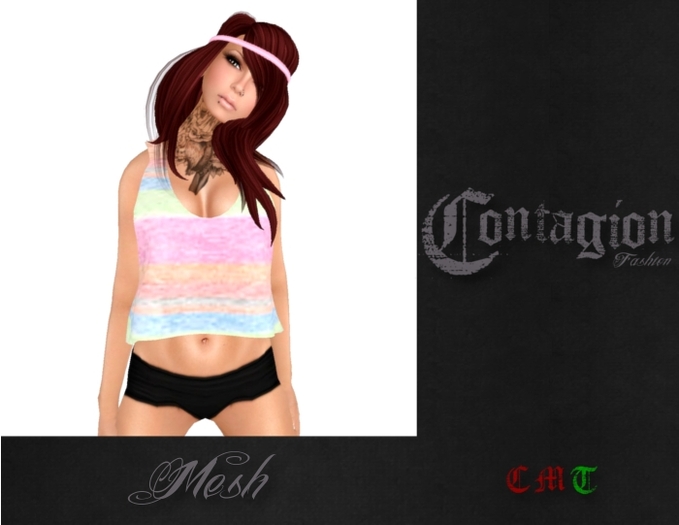 !*C*! Candy Striped Short Tank