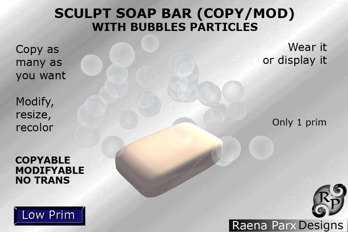 SCULPT SOAP BAR  - WITH BUBBLES PARTICLES - *RPD* - NEW!!!