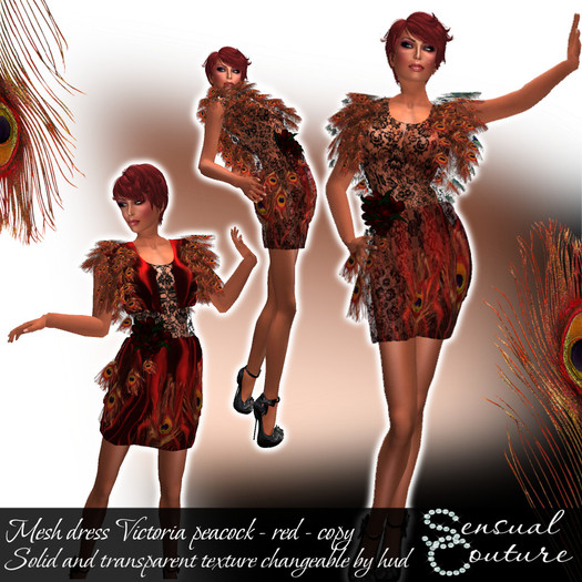 Mesh dress Victoria peacock * red *
