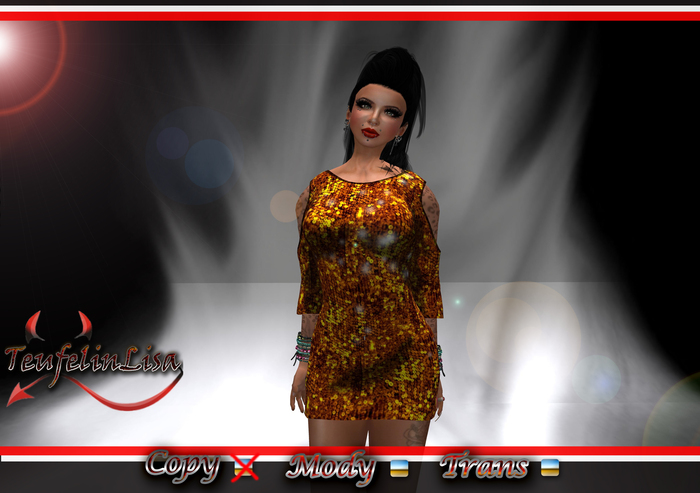 *TL* Sexy Mini Dress  with sparkle effec  *Gold*