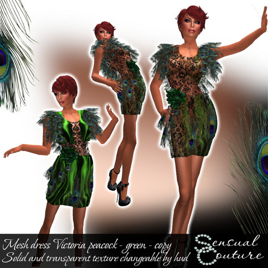 Mesh dress Victoria peacock * green *