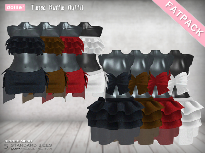{dollle*} Tiered Ruffle Outfit - Fat Pack