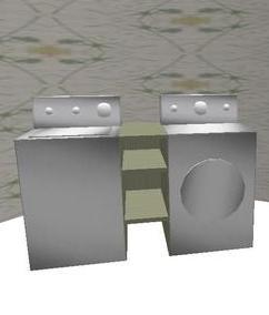 Washer & Dryer & Cabinet set