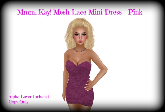 Mmm...Kay! Lace Mini Dress - Pink