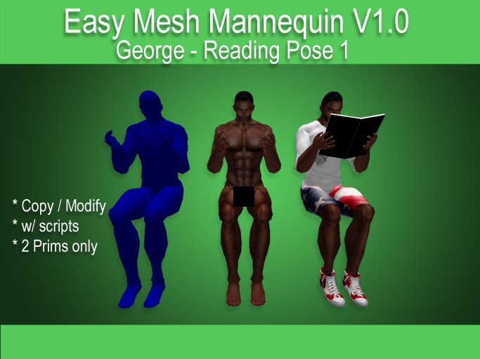 Easy Mannequin - George Reading pose 1