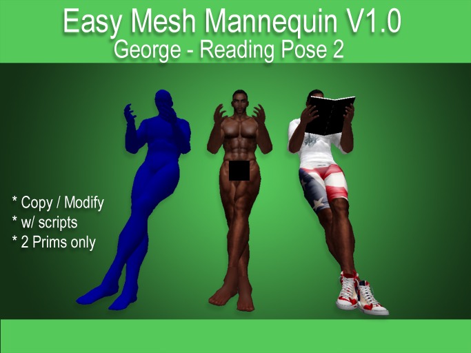 Easy Mannequin - George Reading pose 2