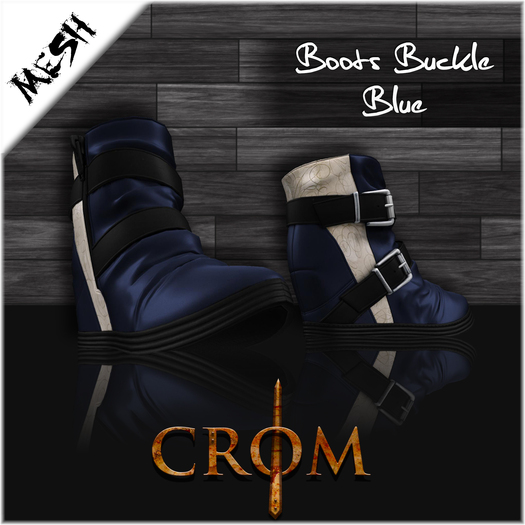 -CroM- Boots Buckle - Blue