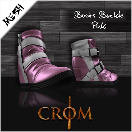 -CroM- Boots Buckle - Pink
