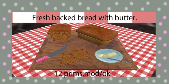 Fresh backed bread with butter