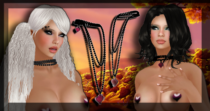 Choker - Red Hearts   " D & S"