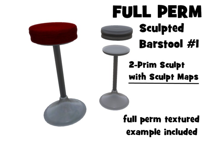 Full Perm Sculpted Barstool #1