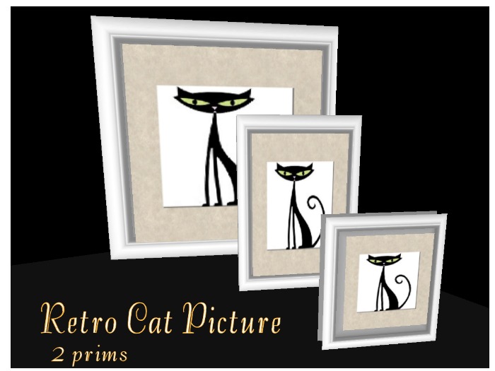 Retro Cat Picture -full perm texture