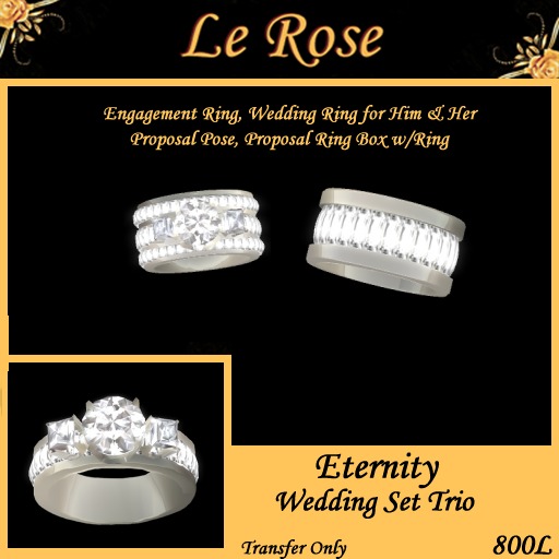 Le Rose - Eternity Wedding Ring Trio