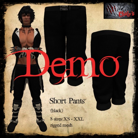 ::Chaly's:: Short Pants black DEMO