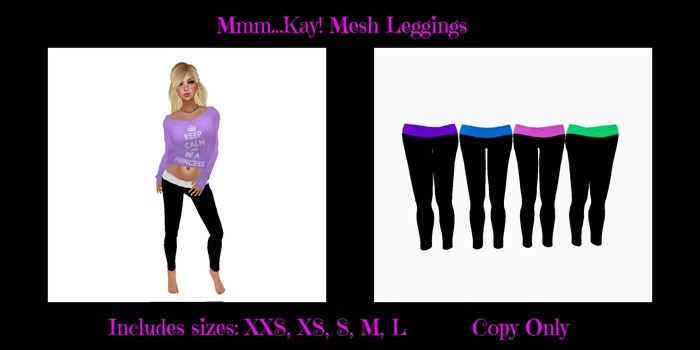 Mmm...Kay! Mesh Legging - Blue Band
