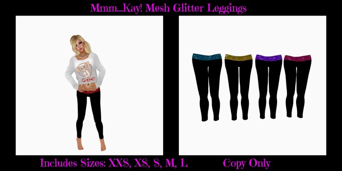 Mmm...Kay! Mesh Leggings - Pink Glitter