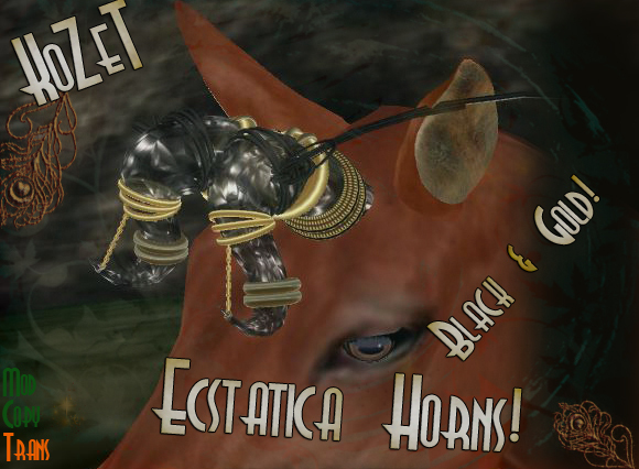 <K> Ecstatica Horns Black & Gold
