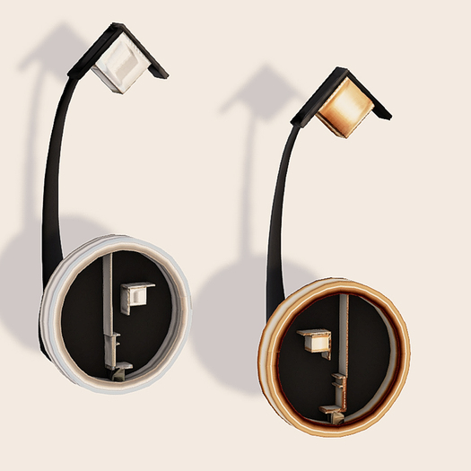 [HANDverk]Bauhaus Face Earrings.black