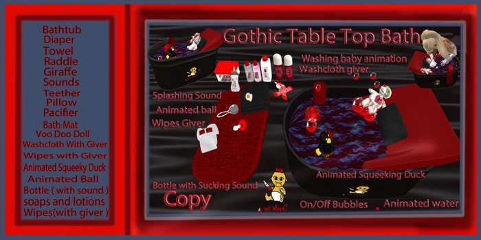 Gothic dreams Table top Bath