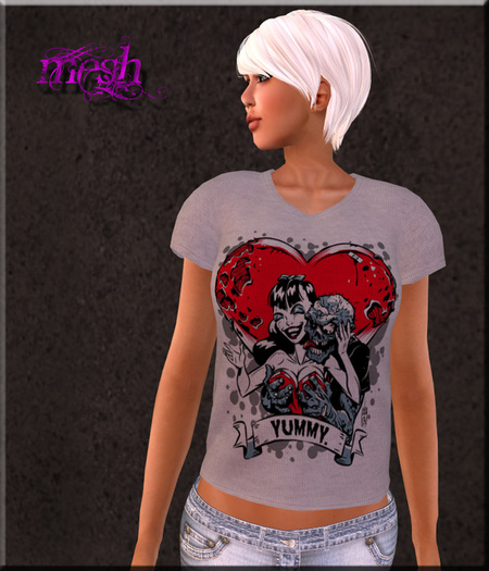 Girl with Zombie Yummy shirt