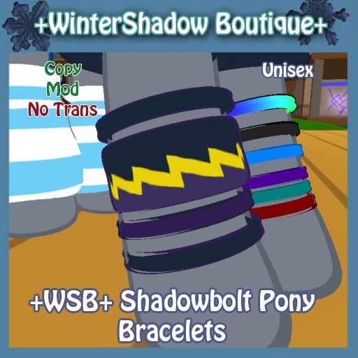 +WSB+ Shadowbolt Bracelet Set (BOXED)