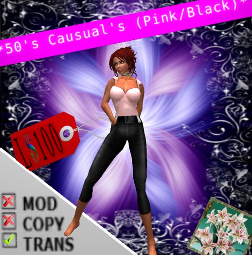 50's Causual's -PInk n Black (Boxed)