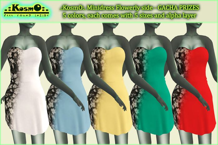 .:KosmO:. Minidress Flowerly side - Complete FatPack