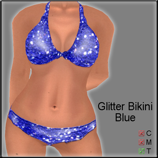 Glitter Bikini - Blue