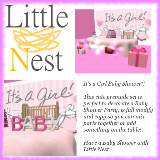 Baby Shower Girl Party Set - Little Nest