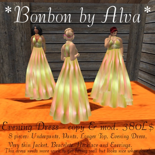 *Bonbon by Alva* Evening Dress Set - copy & mod.