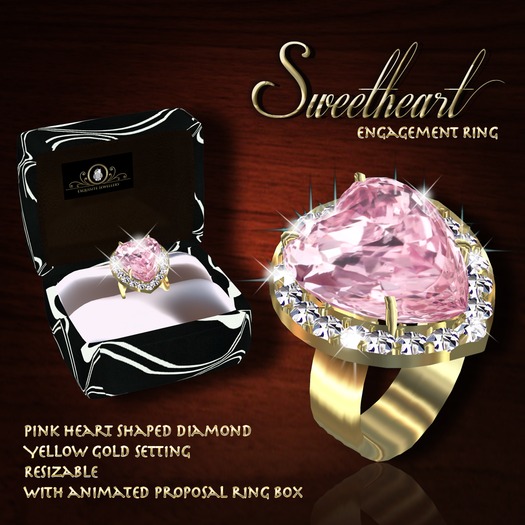 Exquisite Sweetheart Engagement Ring Platinum