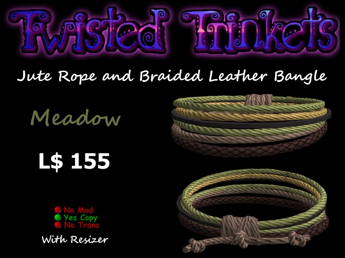 Jute & Leather Bracelet Meadow