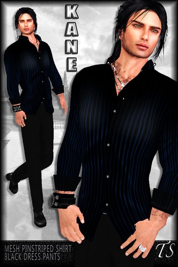 TS-Kane pinstriped Outfit-Blue